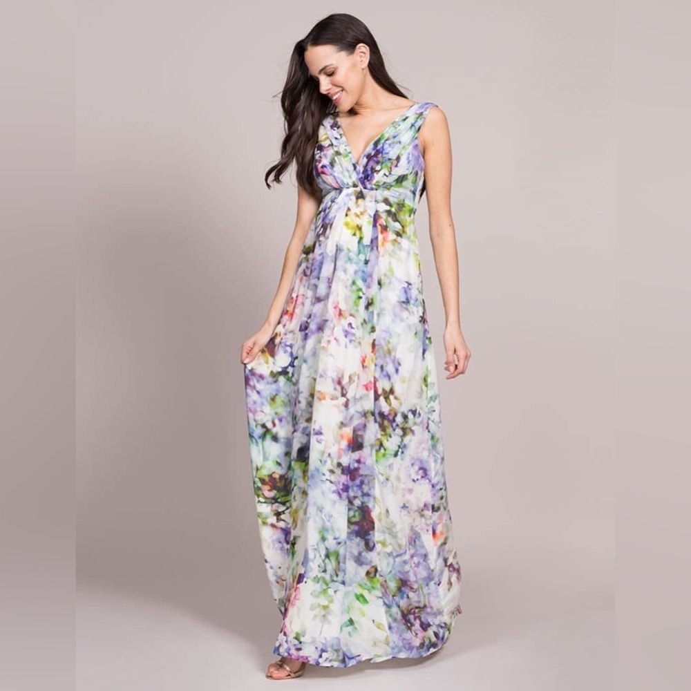 Seraphine Felicity Floral Silk Maternity Maxi Dress